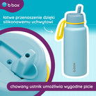 Butelka termiczna z ustnikiem B.BOX – potrójna izolacja, ustnik i wygodny uchwyt, kolor: niebieski