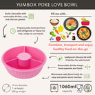 Pojemnik z przegródkami Yumbox Poke Bowl Guava Pink – 1l pojemności, szczelna pokrywka, bezpieczny i funkcjonalny, kolor: różowy