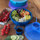 Pojemnik z przegródkami Yumbox Poke Bowl Hawaii Blue – 1l pojemności, szczelna pokrywka, bezpieczny i funkcjonalny, kolor: niebieski