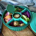 Pojemnik z przegródkami Yumbox Poke Bowl Kale Green – 1l pojemności, szczelna pokrywka, bezpieczny i funkcjonalny, kolor: zielony