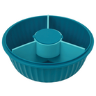 Pojemnik z przegródkami Yumbox Poke Bowl Lagoon Blue – 1l pojemności, szczelna pokrywka, bezpieczny i funkcjonalny, kolor: morski