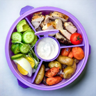 Pojemnik z przegródkami Yumbox Poke Bowl Maui Purple – 1l pojemności, szczelna pokrywka, bezpieczny i funkcjonalny, kolor: fioletowy