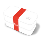 Monbento Strip Original Red Podium – elastyczna, wytrzymała opaska do lunchboxa Monbento Original i Square, łatwa w wymianie, stylowa, kolor: czerwony