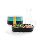 Piętrowy bento box Lekue To Go – szczelny, praktyczny i bez BPA, kolor: turkusowy