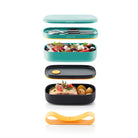 Piętrowy bento box Lekue To Go – szczelny, praktyczny i bez BPA, kolor: turkusowy