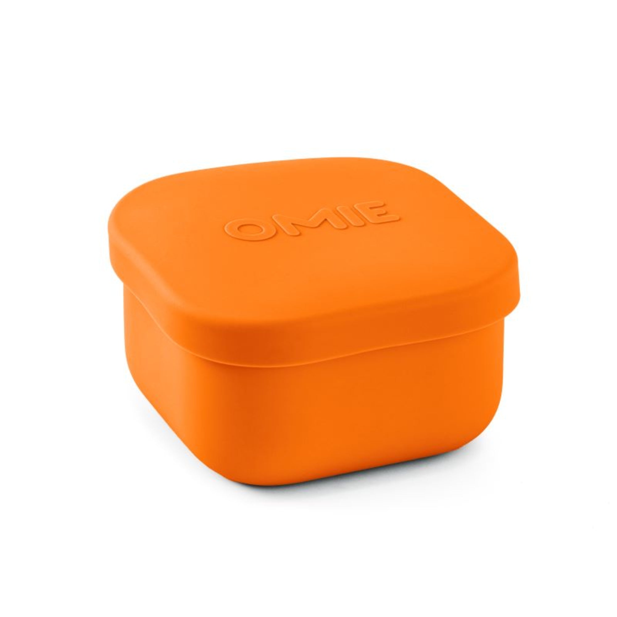 OmieSnack – silikonowy pojemnik na przekąski, pasuje do OmieBox, szczelny i bezpieczny, kolor: pomarańczowy