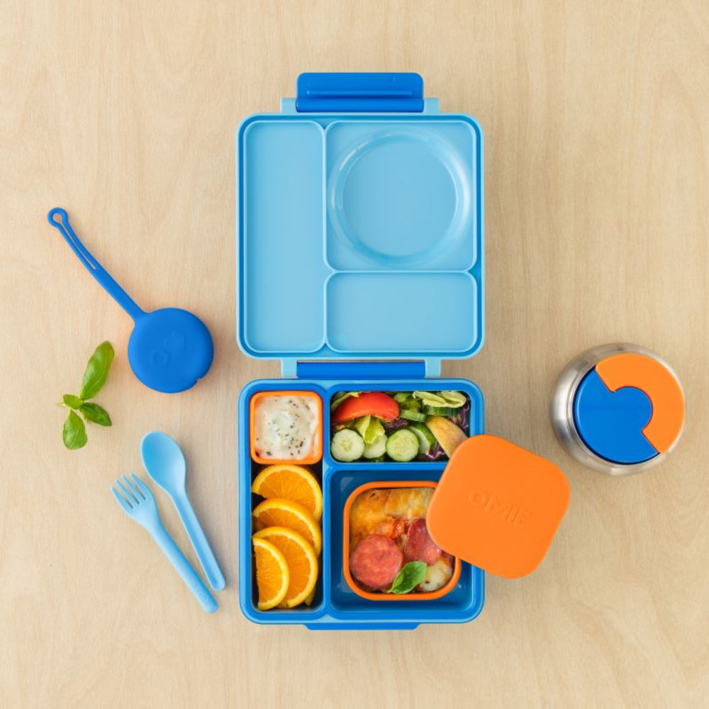 OmieSnack – silikonowy pojemnik na przekąski, pasuje do OmieBox, szczelny i bezpieczny, kolor: pomarańczowy