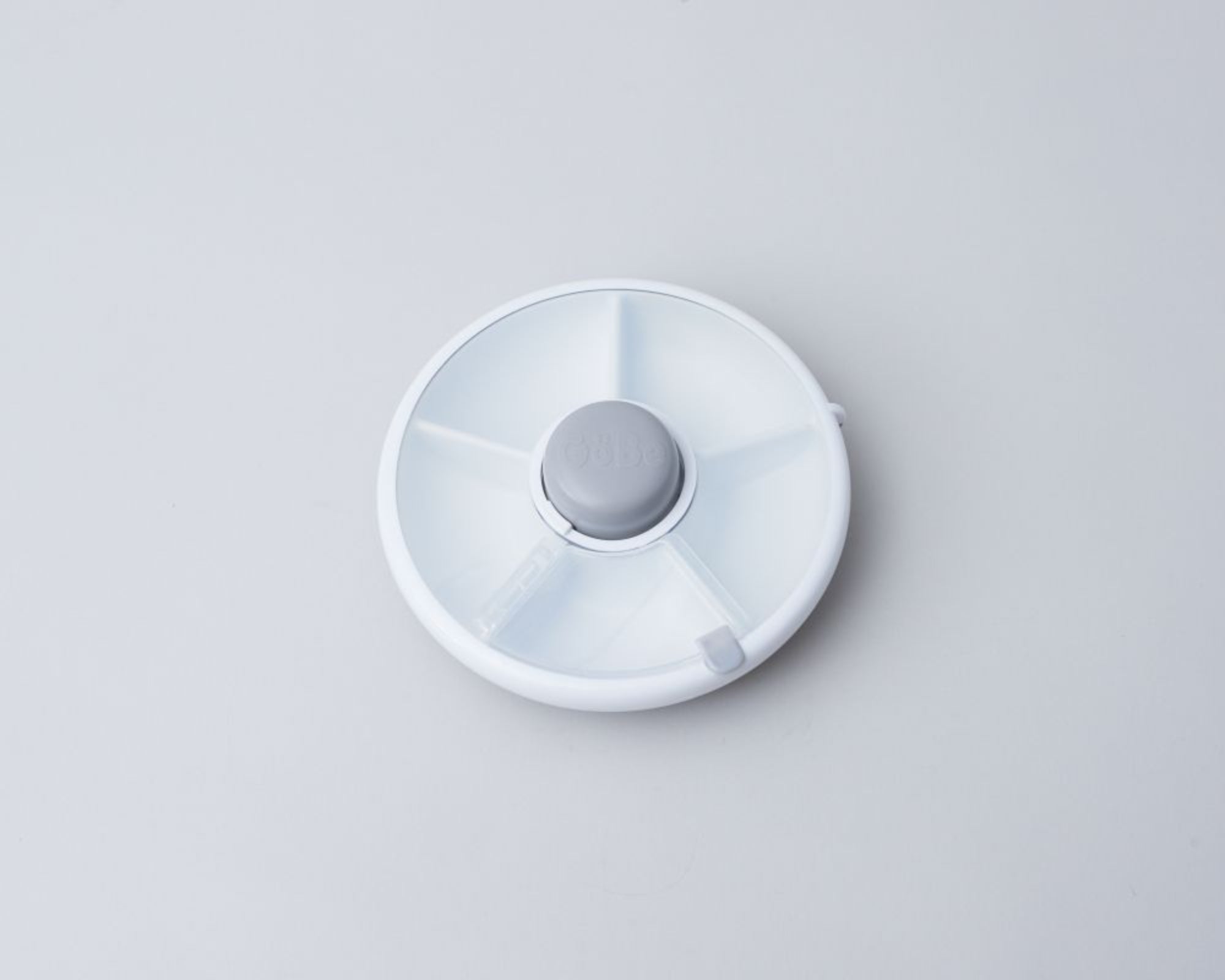 GoBe Snack Spinner – pojemnik na przekąski, interaktywny, szczelny i łatwy w obsłudze, kolor: grey