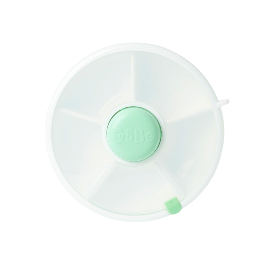 GoBe Snack Spinner – pojemnik na przekąski, interaktywny, szczelny i łatwy w obsłudze, kolor: mint green