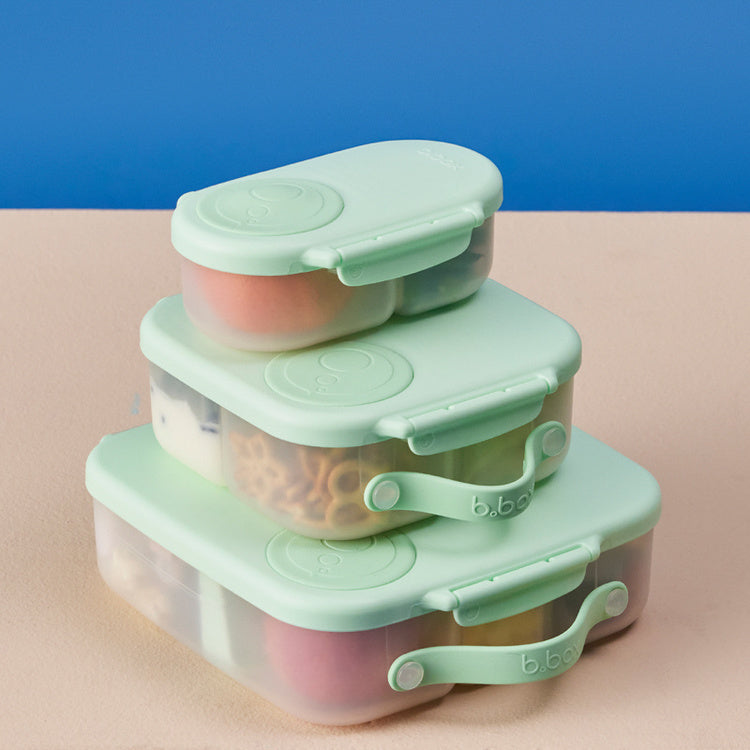 Mały miętowy lunchbox b.box na zdrowe przekąski, owoce i warzywa