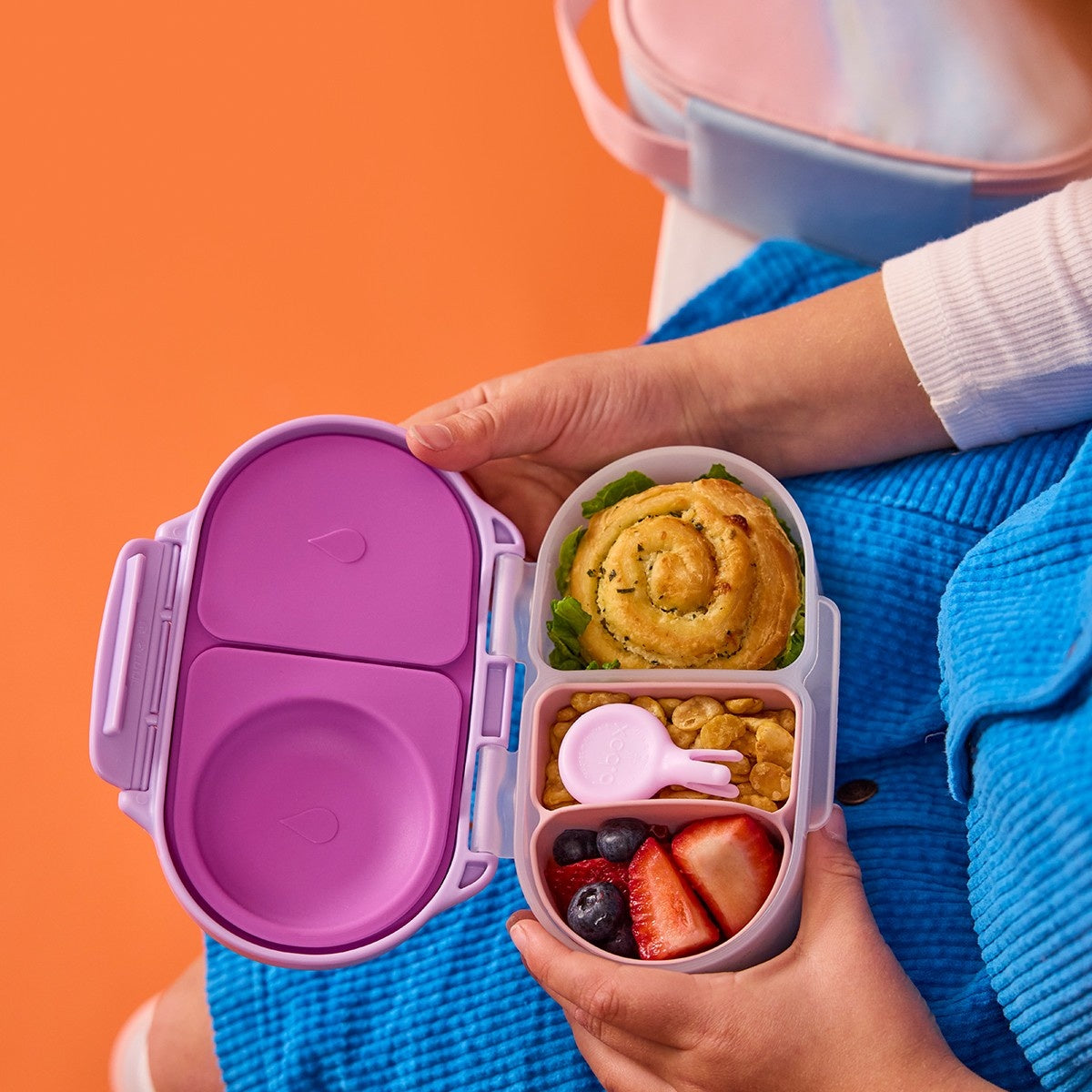 B.box Snackbox Sugar Plum – szczelne pudełko na drobne przekąski