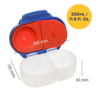 Mini b-box snackbox Superman – dwukomorowe pudełko na bakalie, borówki i dipy