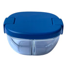 Pojemnik na przekąski Snack Bowl Yumbox – kompaktowy, z 3 przegródkami i szczelną pokrywką, idealny na przekąski, kolor: navy blue (granatowy)