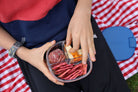 Pojemnik na przekąski Snack Bowl Yumbox – kompaktowy, z 3 przegródkami i szczelną pokrywką, idealny na przekąski, kolor: navy blue (granatowy)
