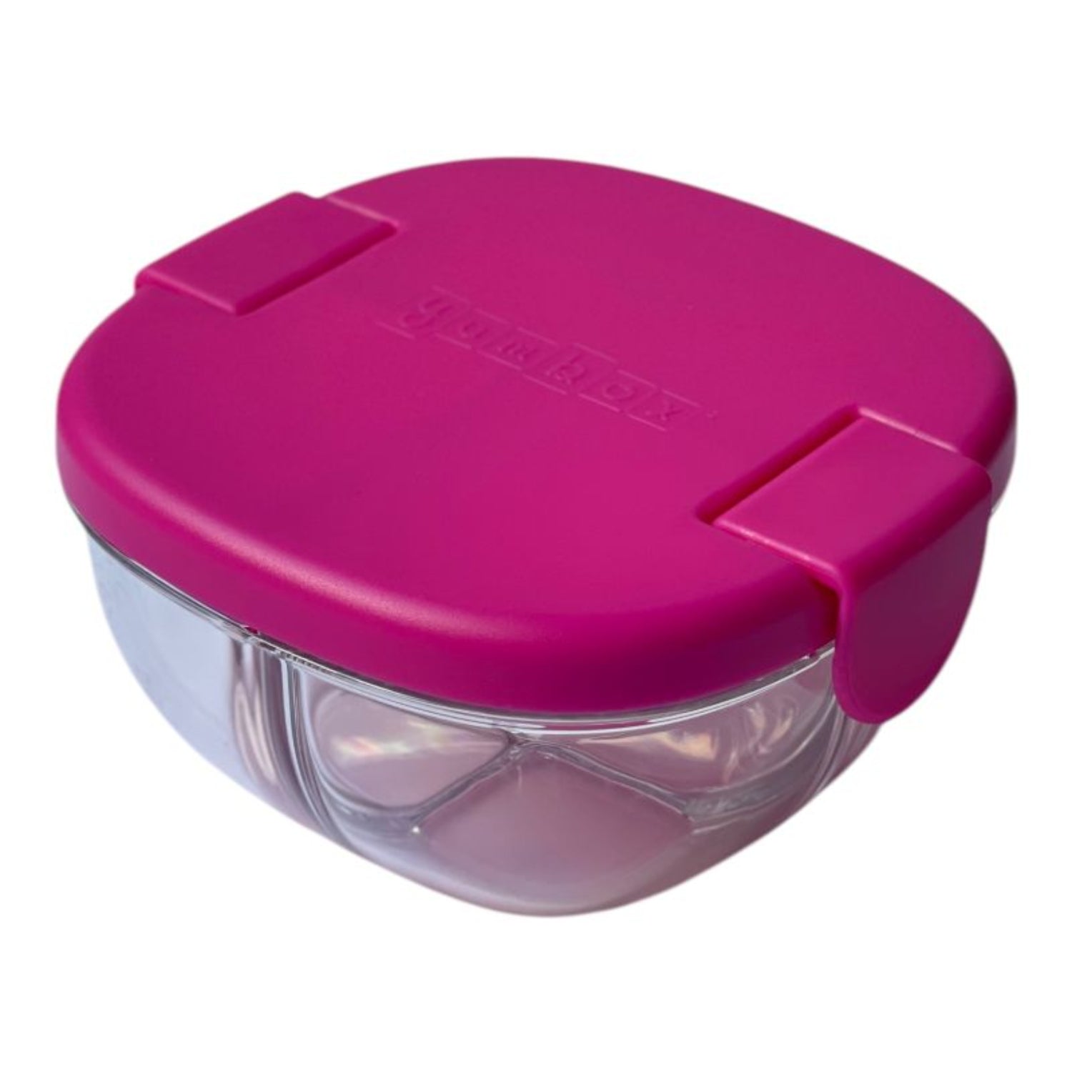 Pojemnik na przekąski Snack Bowl Yumbox – kompaktowy, z 3 przegródkami i szczelną pokrywką, idealny na przekąski, kolor: raspberry pink (różowy)