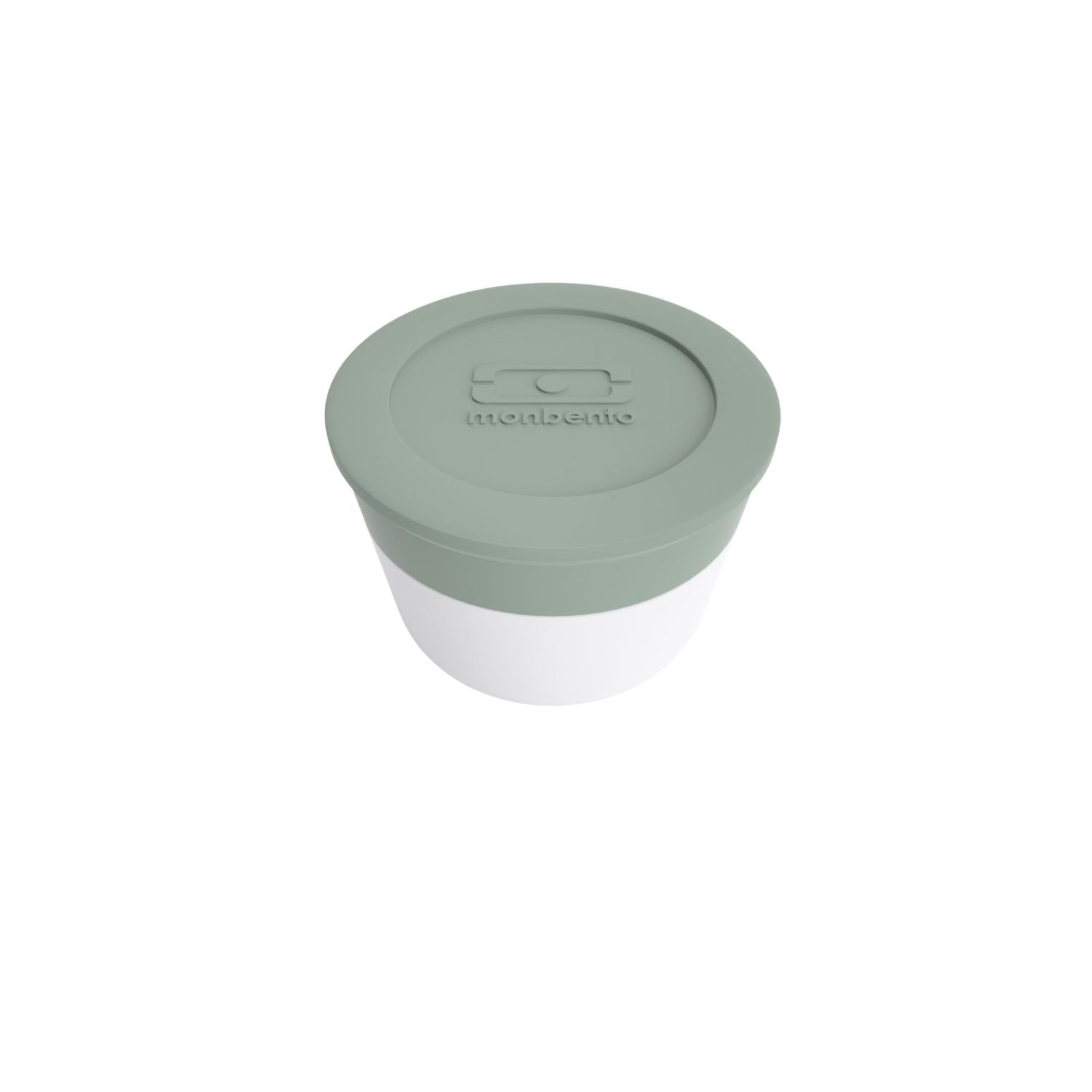 Monbento Temple L Natural Green – szczelny pojemnik 75 ml na sosy, dipy i jogurty. Kompatybilny z bento boxami, bez BPA, do mikrofalówki i zmywarki, kolor: zielony