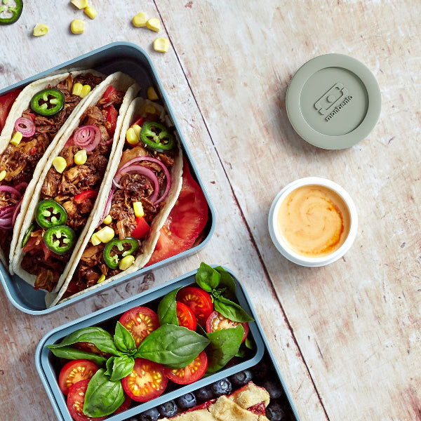 Monbento Temple L Natural Green – szczelny pojemnik 75 ml na sosy, dipy i jogurty. Kompatybilny z bento boxami, bez BPA, do mikrofalówki i zmywarki, kolor: zielony