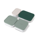 Monbento Pojemniki do Original – zestaw 4 pojemników, szczelne, bez BPA, do sosów i przekąsek, mikrofalówka i zmywarka, kolor: zielony