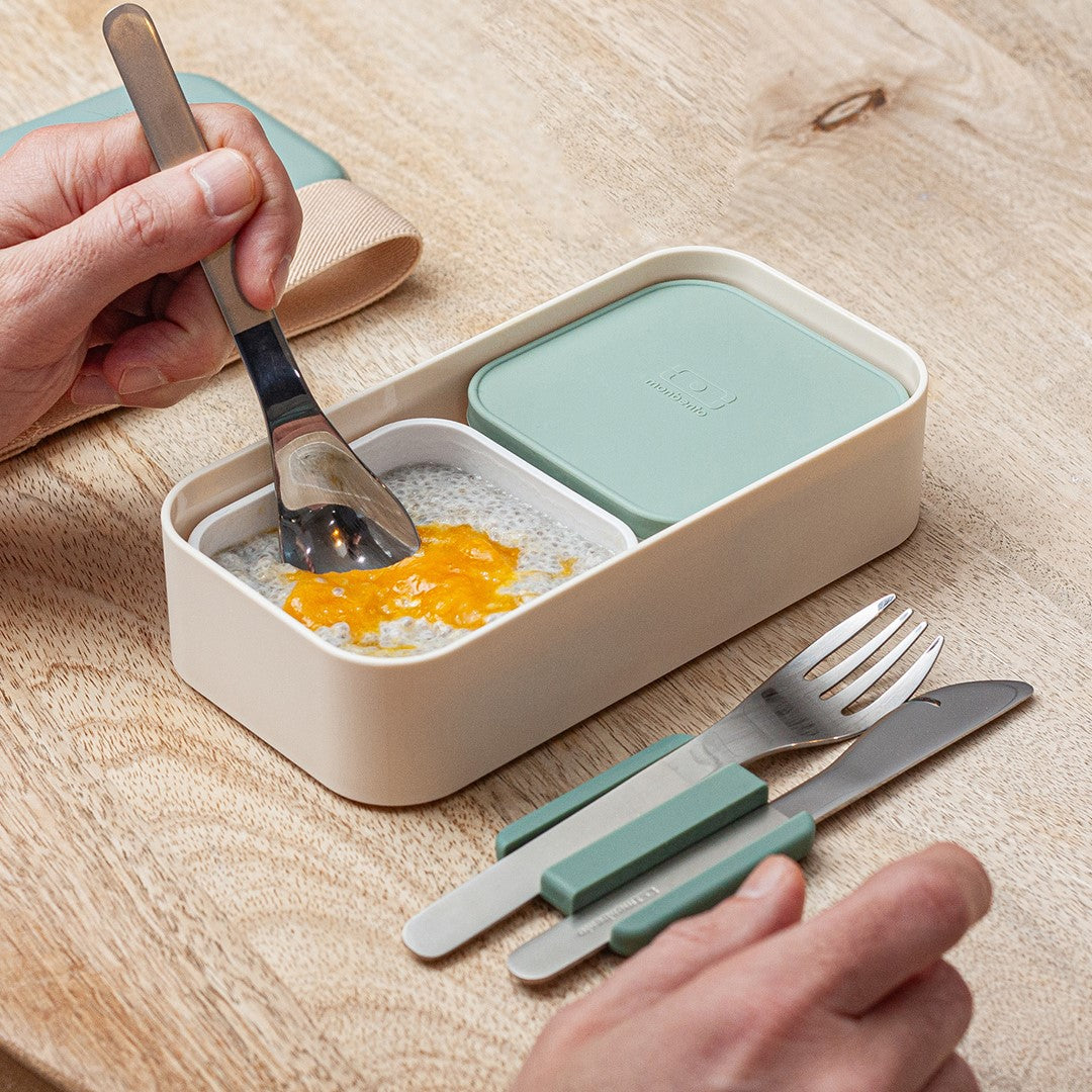 Monbento Pojemniki do Original – zestaw 4 pojemników, szczelne, bez BPA, do sosów i przekąsek, mikrofalówka i zmywarka, kolor: zielony