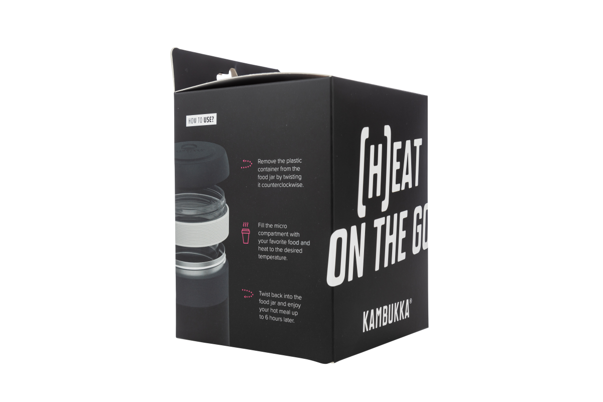 Kambukka Microwavable – przegródka do termosu 600 ml, do mikrofalówki, łatwy montaż, oszczędność miejsca i zero dodatkowych naczyń.