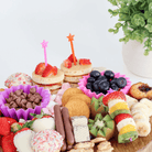 Silikonowe foremki do lunch boxa Lunch Punch Blush - zestaw 3 foremek do oddzielania porcji, elastyczne, bez BPA, na owoce i warzywa, kolor: różowy / fioletowy