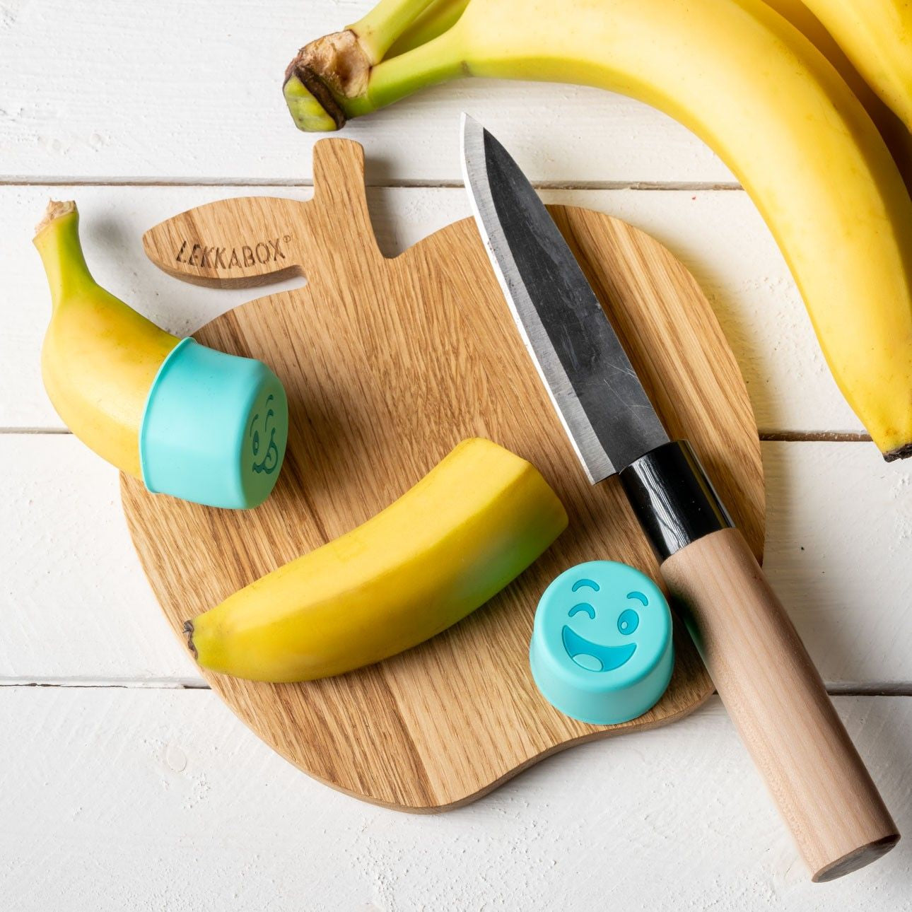 Lekkabox Cappy – zestaw 2 elastycznych nakładek silikonowych na końcówki bananów