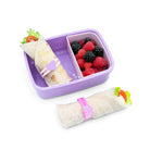 Silikonowe opaski do wrapów Melii - 6 szt., idealne dla dziewczynki, do owijania jedzenia i woreczków, proste w użyciu, 100% bezpieczne, wzór: serce/tęcza/gwiazda