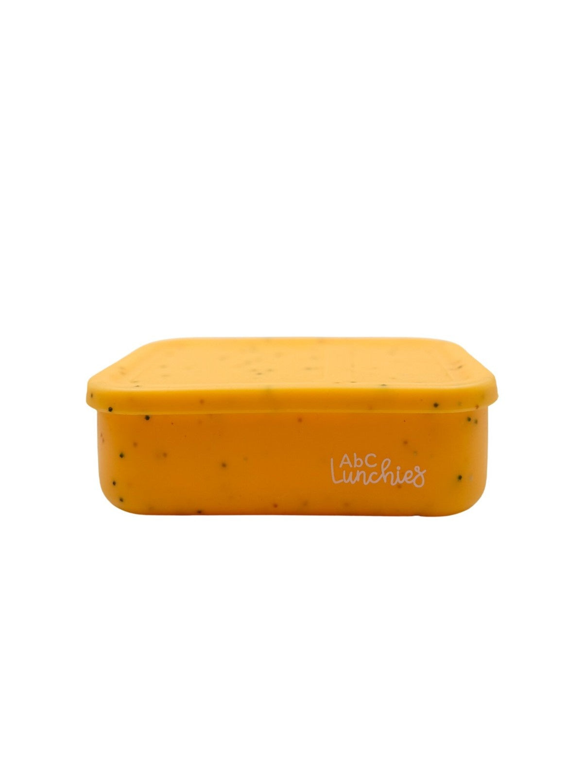 ABC Lunchies Mango Pop – żółto-pomarańczowa silikonowa śniadaniówka dwukomorowa dla dzieci