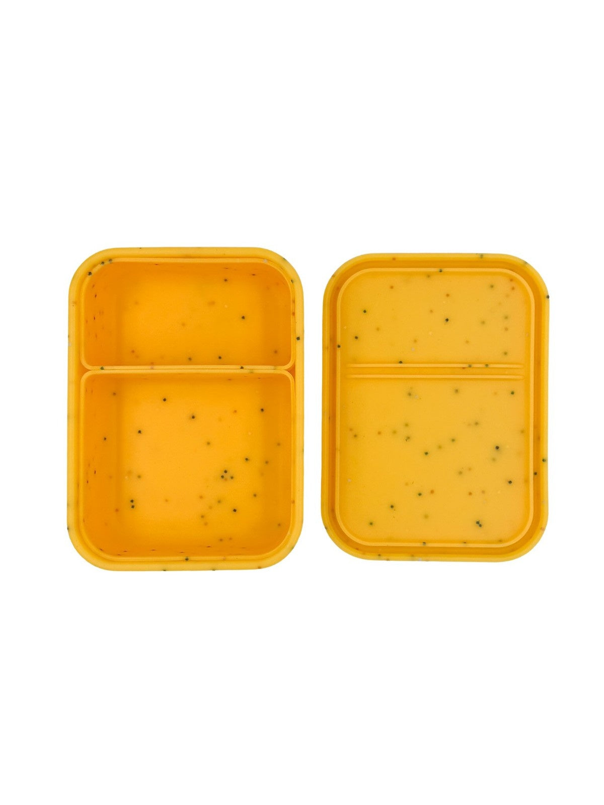 Pomarańczowe silikonowe pudełko na lunch z 2 przegrodami ABC Lunchies Mango Pop