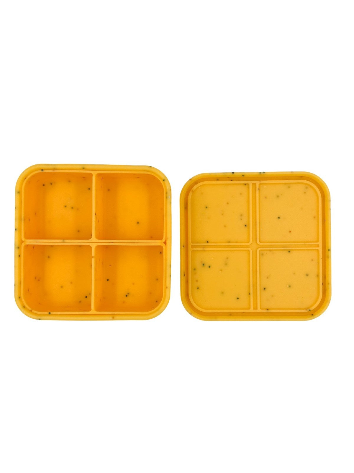 Pomarańczowy silikonowy lunchbox z 4 przegródkami ABC Lunchies Mango Pop