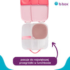 Silikonowy pojemnik B.box – szczelny, elastyczny, idealny do lunchboxa i mikrofalówki, kolor: różowy