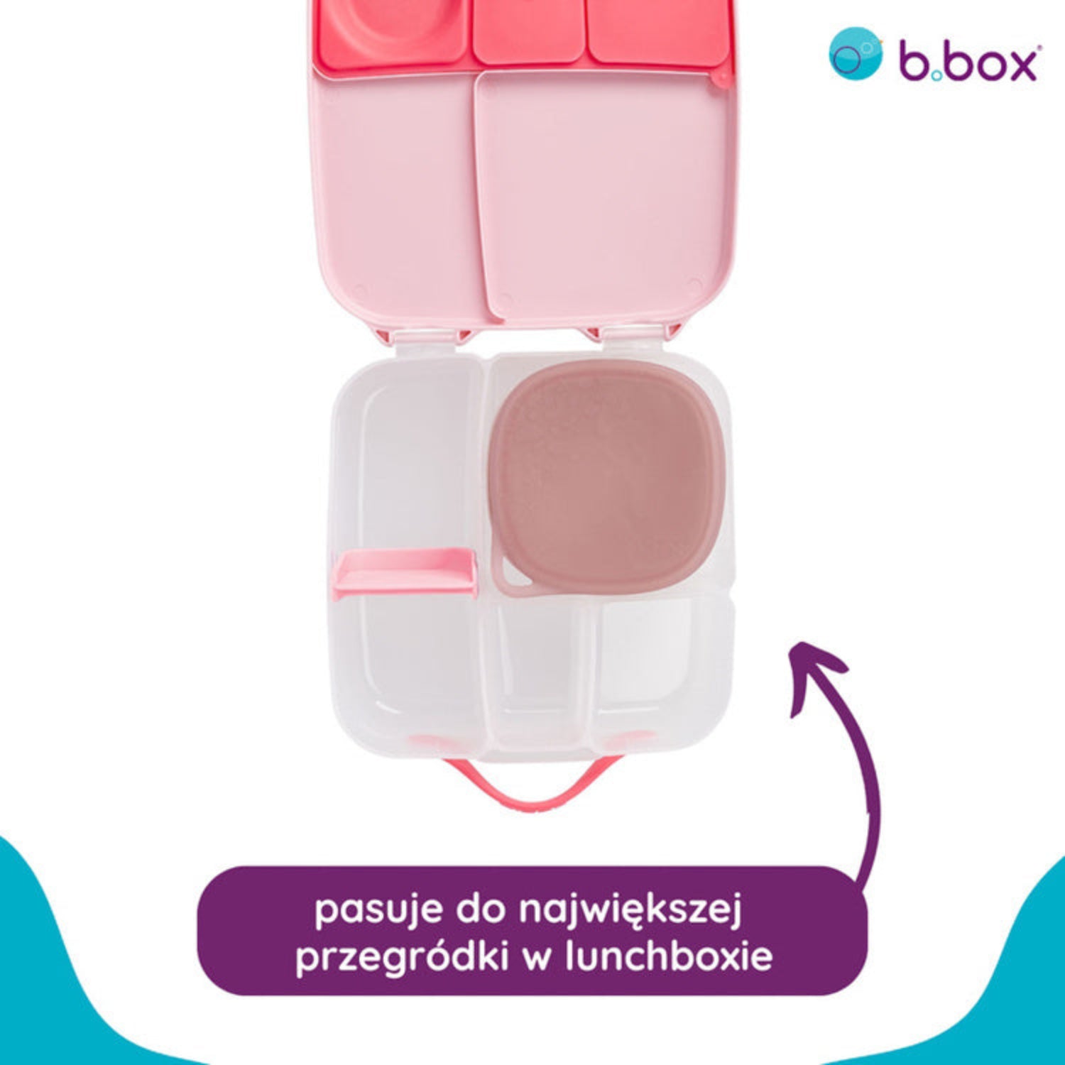 Silikonowy pojemnik B.box – szczelny, elastyczny, idealny do lunchboxa i mikrofalówki, kolor: różowy