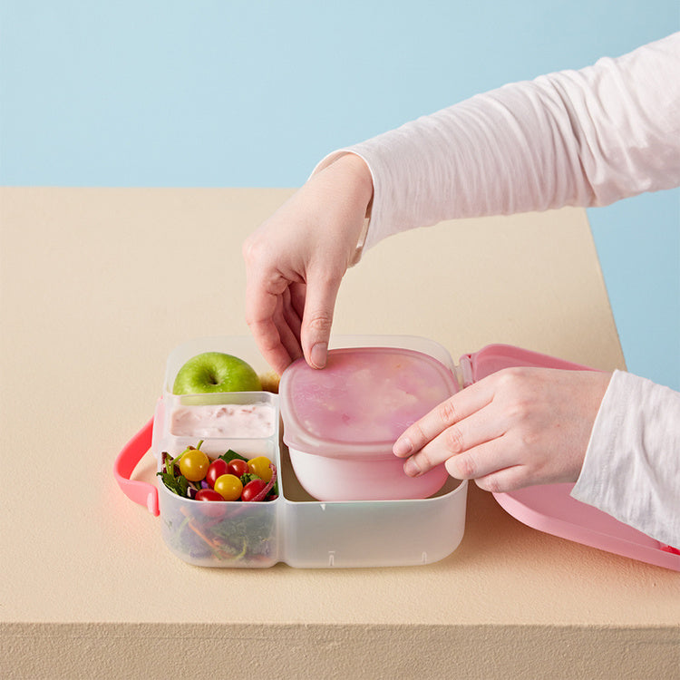 Silikonowy pojemnik B.box – szczelny, elastyczny, idealny do lunchboxa i mikrofalówki, kolor: różowy