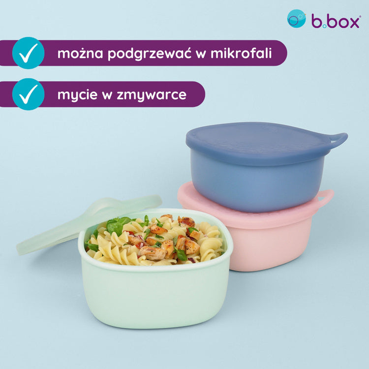 Silikonowy pojemnik B.box – szczelny, elastyczny, idealny do lunchboxa i mikrofalówki, kolor: niebieski
