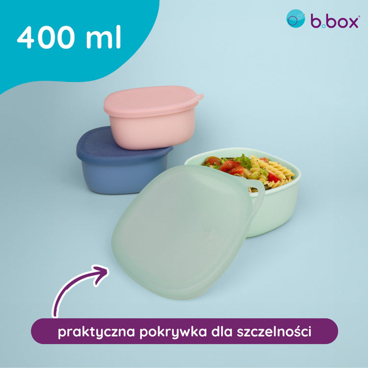 Silikonowy pojemnik B.box – szczelny, elastyczny, idealny do lunchboxa i mikrofalówki, kolor: niebieski