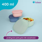 Silikonowy pojemnik B.box – szczelny, elastyczny, idealny do lunchboxa i mikrofalówki, kolor: zielony