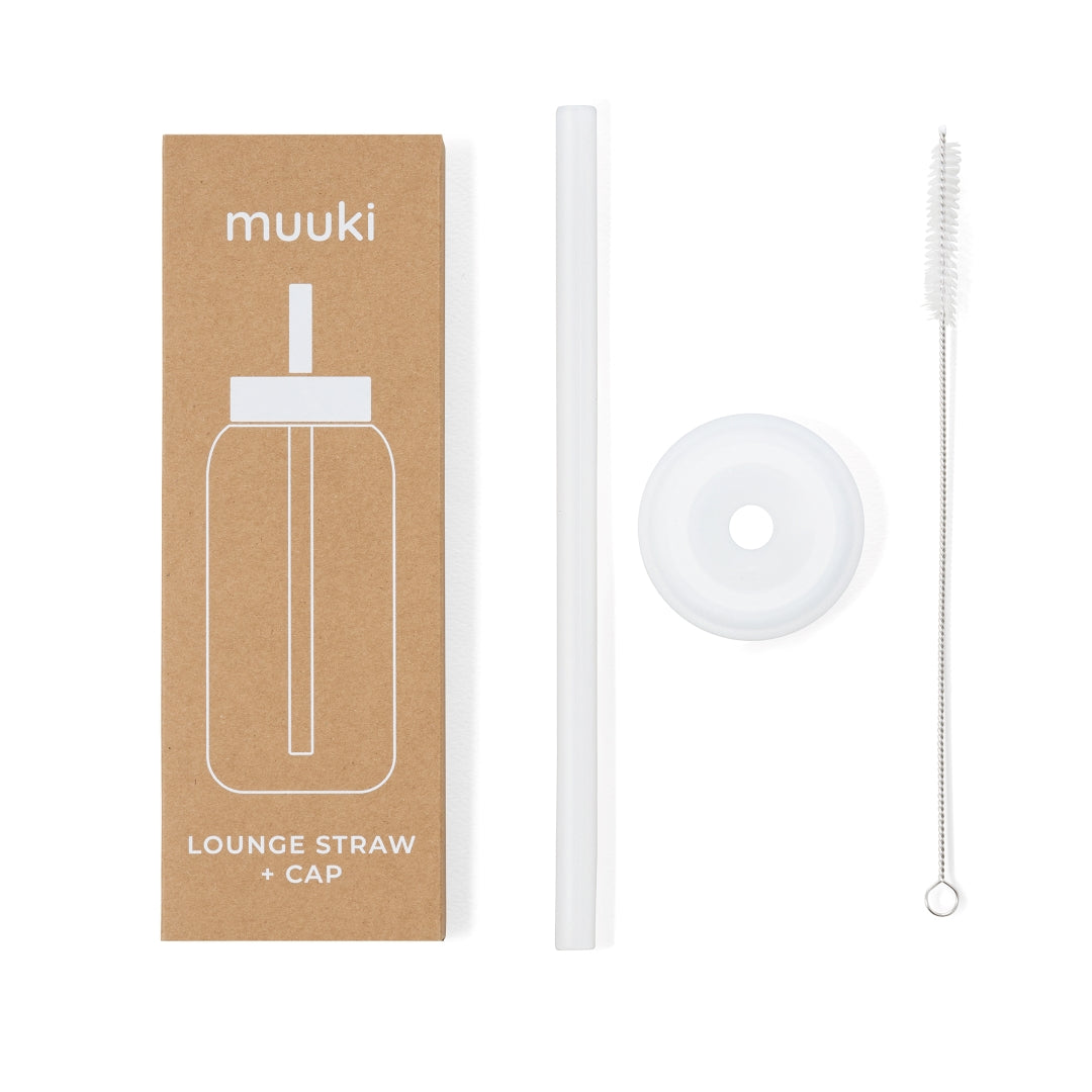 Muuki słomka do szklanej butelki 720 ml Clear przezroczysta