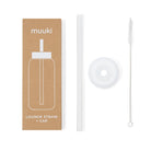 Muuki słomka do szklanej butelki 720 ml Clear przezroczysta