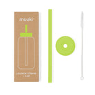 Neonowa zielona nakrętka ze słomką do butelki Muuki 720 ml Electric Lime