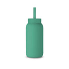 Muuki Frosted Green – silikonowa słomka z nakrętką do butelki Daily Bottle