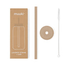 Beżowa nakrętka ze słomką do butelki Muuki 720 ml Milk Coffee