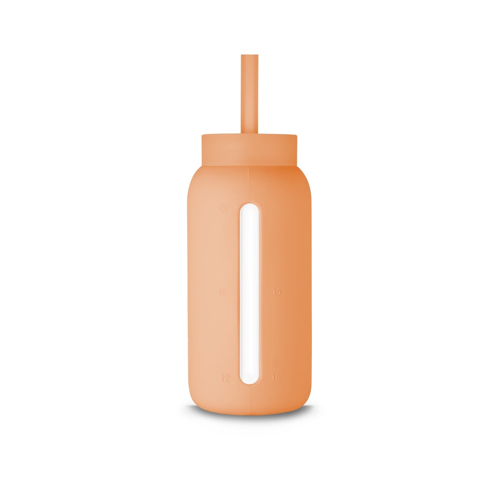 Pomarańczowy ustnik ze słomką Muuki do szklanej butelki o pojemności 720 ml