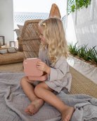 Citron Snack Box Blush Pink tritanowy pojemnik na przekąski - 3 przegródki, szczelny, łączony silikon, bez BPA