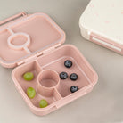 Citron Snack Box Blush Pink tritanowy pojemnik na przekąski - 3 przegródki, szczelny, łączony silikon, bez BPA