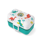 Monbento Tresor Dino – lunchbox dla dzieci z 3 pojemnikami. Lekki, szczelny i łatwy w otwieraniu. Idealny do szkoły, na wycieczkę i piknik, wzór: dinozaury