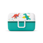 Monbento Tresor Dino – lunchbox dla dzieci z 3 pojemnikami. Lekki, szczelny i łatwy w otwieraniu. Idealny do szkoły, na wycieczkę i piknik, wzór: dinozaury