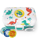 Monbento Tresor Dino – lunchbox dla dzieci z 3 pojemnikami. Lekki, szczelny i łatwy w otwieraniu. Idealny do szkoły, na wycieczkę i piknik, wzór: dinozaury