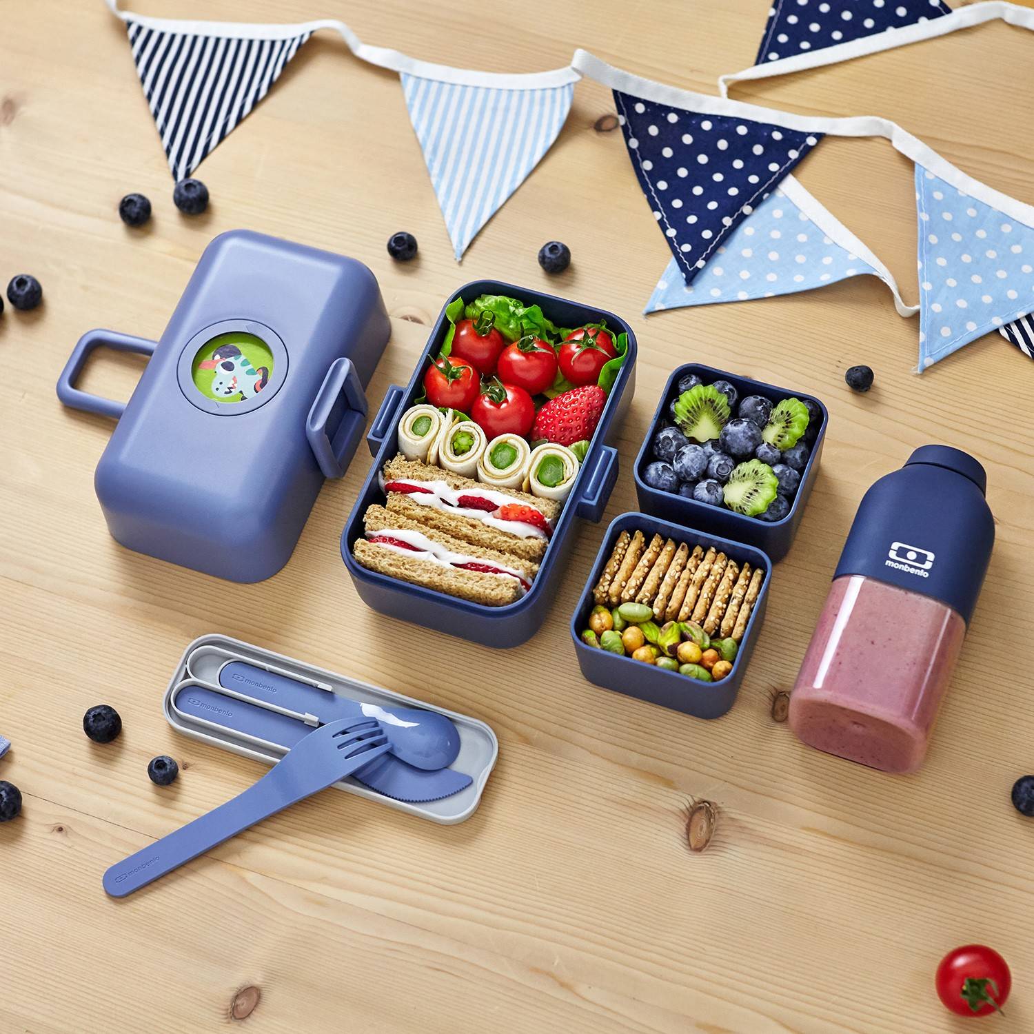 Monbento Tresor Infinity – bezpieczny lunchbox dla ucznia z klipsami