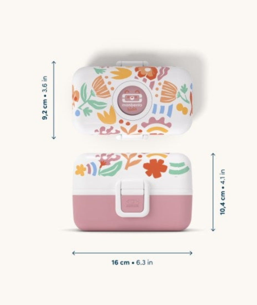 Monbento Tresor Papercut – lunchbox dla dzieci z 3 pojemnikami. Lekki, szczelny i łatwy w otwieraniu. Idealny do szkoły, na wycieczkę i piknik, wzór: wycinanka