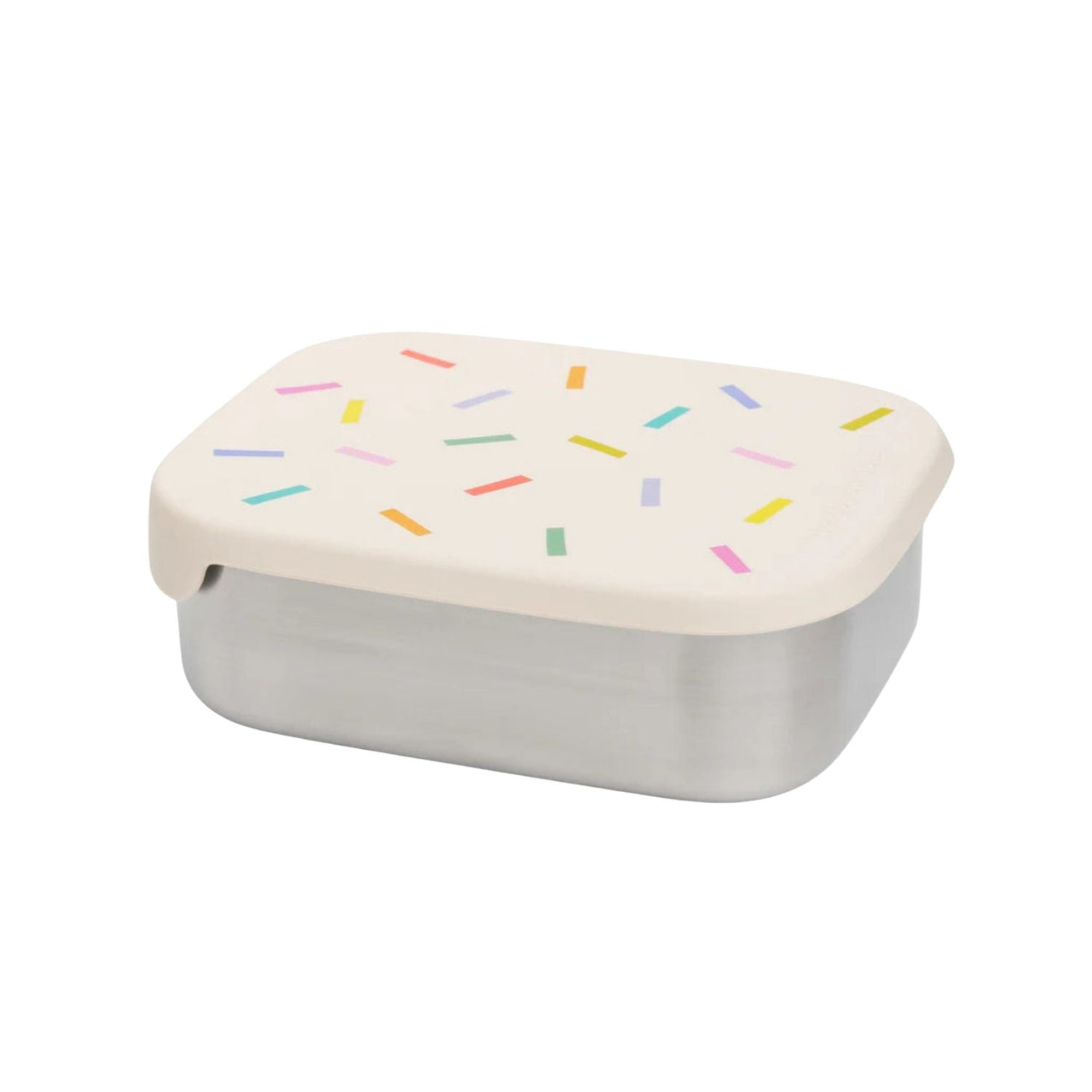 Śniadaniówka The Cotton Cloud Confetti – 1000 ml, miękka pokrywka, wyjmowana przegródka, uroczy design, idealny do szkoły / przedszkola, wzór: konfetti